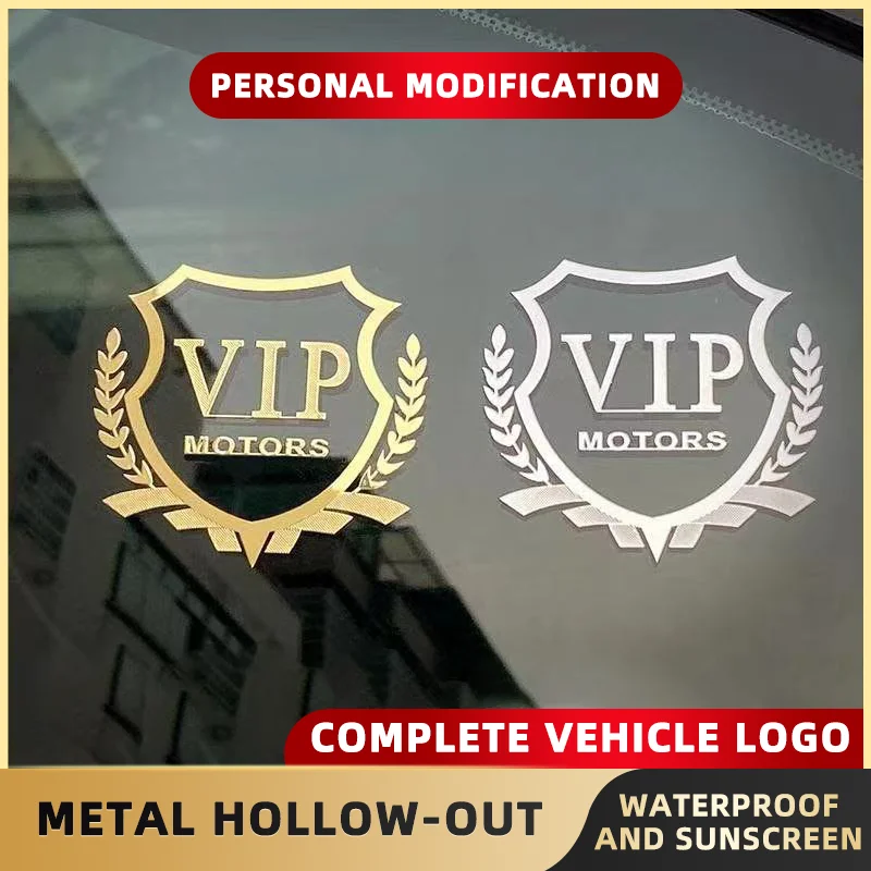 Automobil s nálepkou na nálepku VIP auto na bočné okno s logom auta