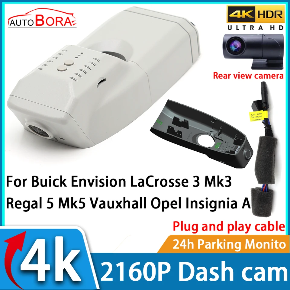 Automobil Video Recorder Night Vision 4K UHD 2160p DVR Dash Cam pre Buick Envision Lacrosse 3 Mk3 Regal 5 Mk5 Vauxhall Opel Insignia a
