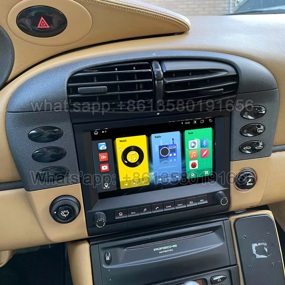 Automobilie GPS Player CarPlay Android Auto pre Porsche 911 996 986 Boxster Carrera 1998 1999 2000 2001 2002 2003 2004 2005 2006