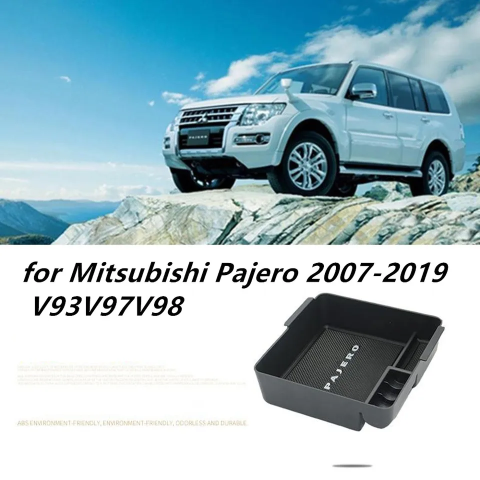 Automobilie lakťové skrinky Ukladacie centrum konzoly Organizátor kontajnerov držiak pre krabicu pre Mitsubishi Pajero 2007-2019 V93V97V98 Príslušenstvo