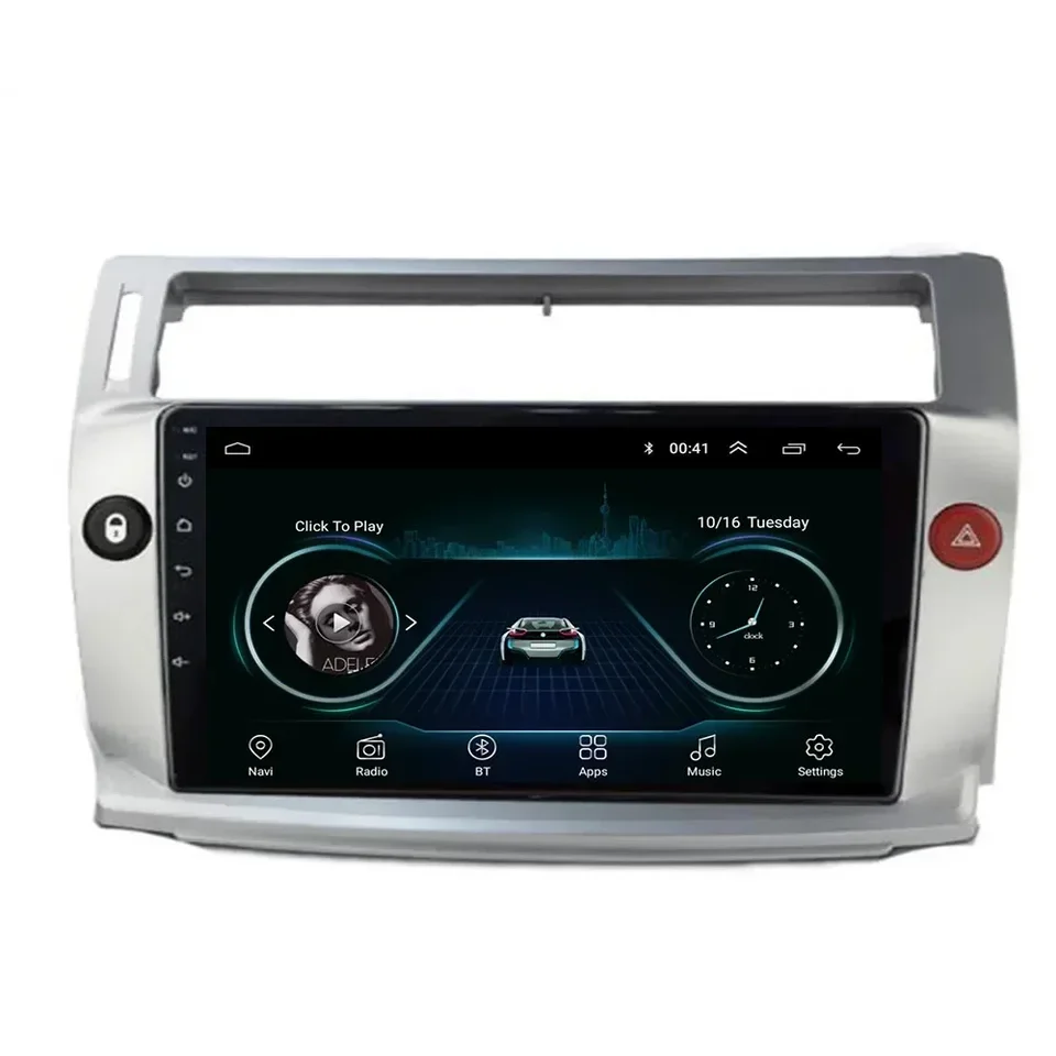 Automobilie Rádio GPS Android 13 Multimediálny video prehrávač Auto stereofónny zvuk pre Citroen C4 C-Triomphe C-Quatre 2004-2009 CarPlay Camera
