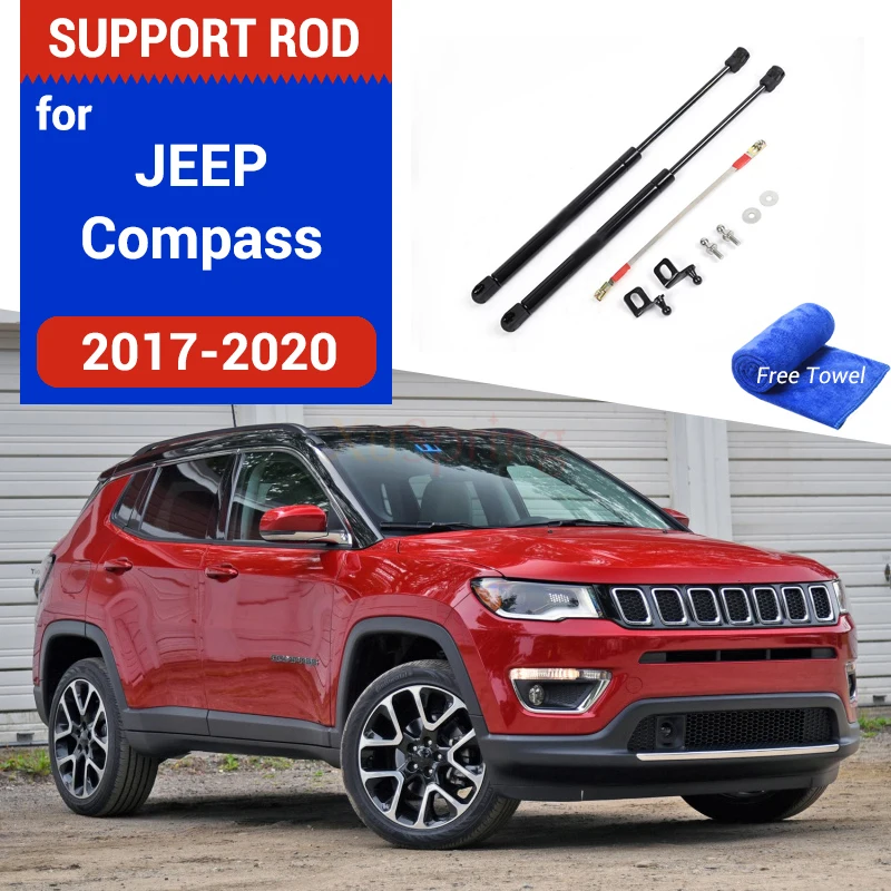 Automobilka Hydraulická prúžok v zdvíhaní plynových pružinových šokov Strut stĺpky pre držiak pre Jeep Compass 2017 2018 2019 2020 2021 2022