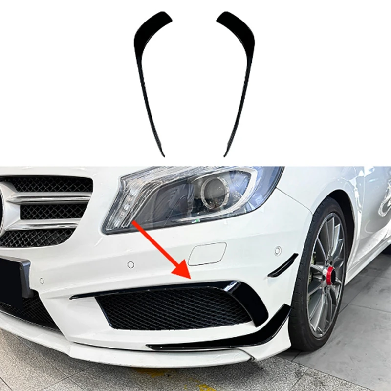 Automobilka predná nárazníčka Splitter Spoiler FOG LAMP SPOILER TRIST TRIST pre Mercedes-Benz trieda W176 AMG 2013-2015