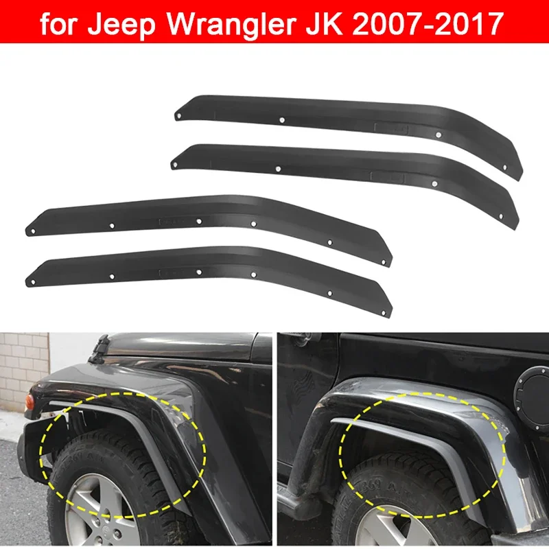 Automobilové blatníky predné zadné blatníky predlžovacie obočie rozšírené blatníky Fender Mudguards vhodné pre Wrangler JK 2007-2017
