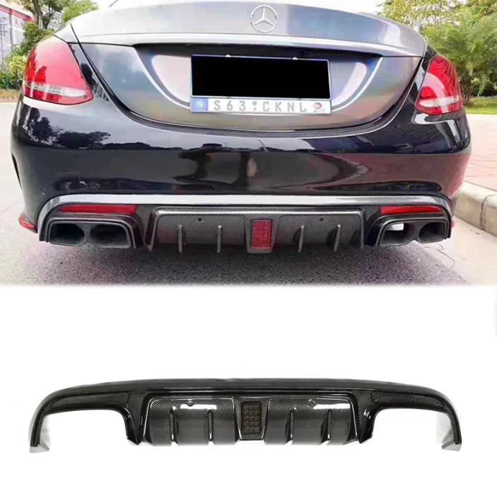 Automobilové diely Zadné pery z uhlíkových vlákien pre roky 2015-2021 Mercedes C Class W205 Aktualizácia BRABUS Typ W205