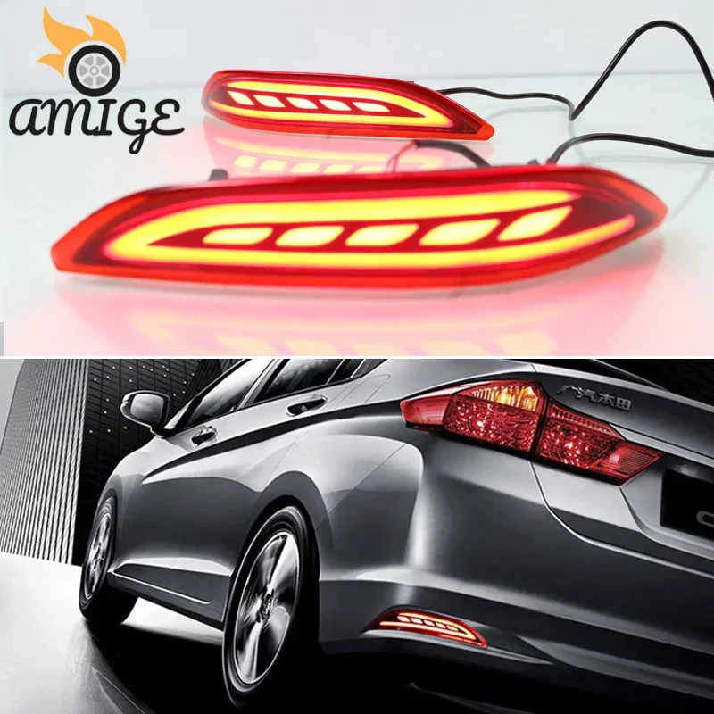 Automobilové doplnky pre Honda City Grace 2015 2016 Zadná hmlová lampa Brzdenie Svetlo 12V reflektor LED Bumper Lights Svetlá otočenie signálu Svetlo