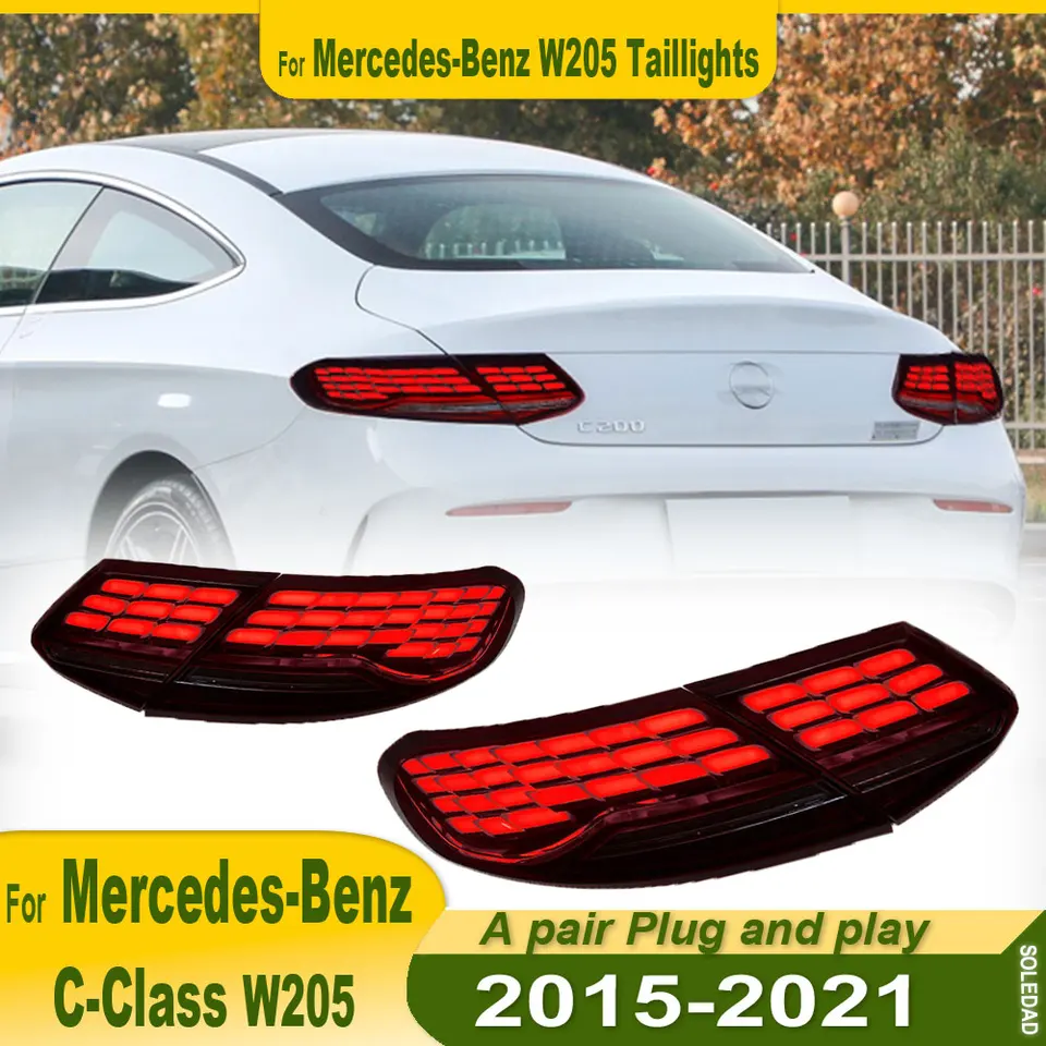 Automobilové končatiny pre Benz C Coupe Coupe W205 2015 2016 2017 2018 2019 2020 2020 LED Car Tail Lamps Denné svetlá doplnky