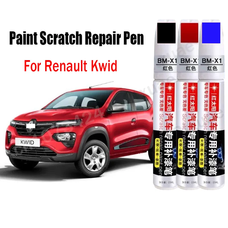 Automobilové pero poškriabanie opravy Touch-up na farbenie pero pre Renault Kwid Paint Scratch Scratch Remover Care Care Doplnky