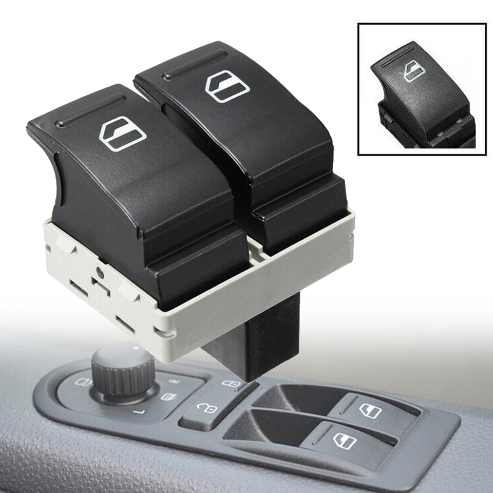 Automobilové príslušenstvo Elektrické okno Dvere Dvojité prepínač Strana ovládača ovládača pre VW Transporter T5 T6 Caravelle 7E0959855A9B9