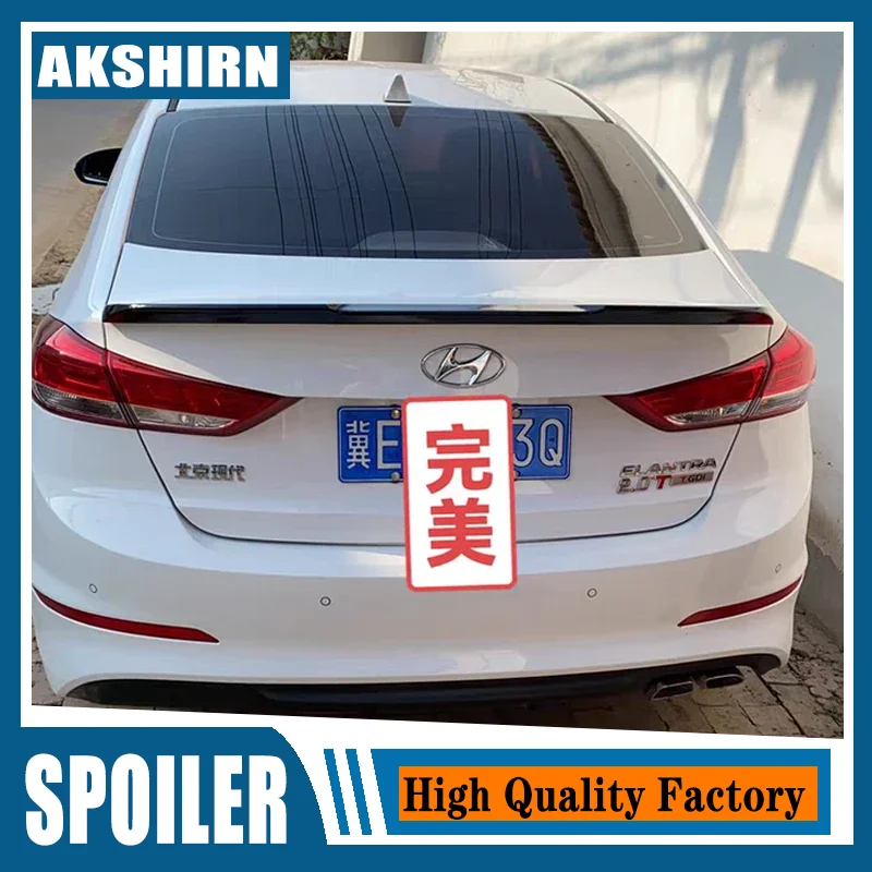 Automobilové príslušenstvo Nová značka ABS plastový nepaľovaný základný náter farebný zadný krídlo dekorácie pre Hyundai Elantra 2017