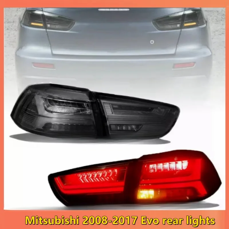 Automobilové príslušenstvo Nové aktualizované údené LED zadné svetlá pre Mitsubishi 2008-2017 Lancer Evo Taillights Equtrofit Plug and Play