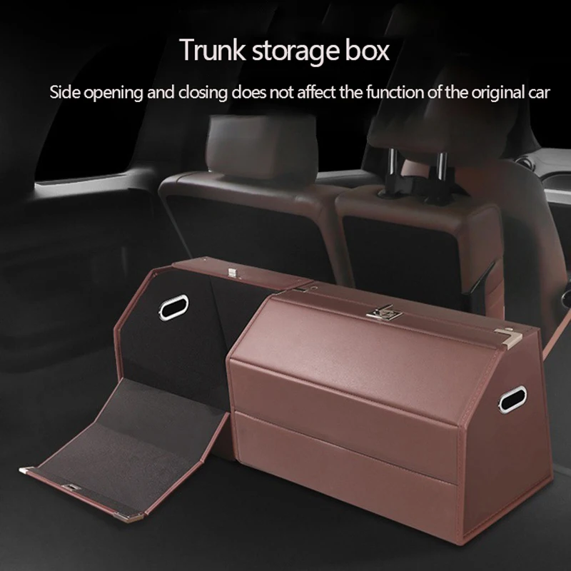 Automobilové príslušenstvo pod koženým organizátorom Clamshell Organizátor Car Trunk Storage Box Multifunkčné skladacie skladovanie automobilov