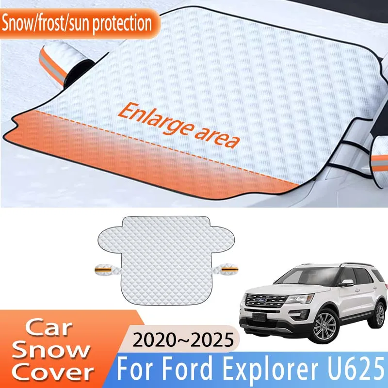 Automobilové príslušenstvo pre Ford Explorer U625 2020 ~ 2025 2021 Predné čelné sklo Snehový pokrývka ľadového mrazu Slnko Ochranné automatické diely