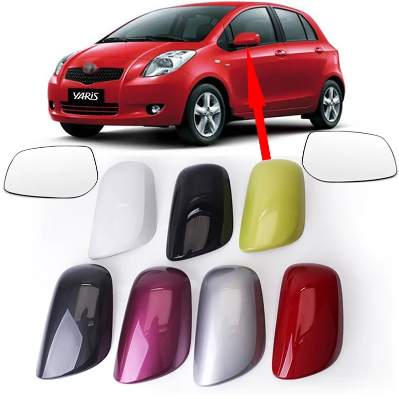 Automobilové príslušenstvo pre Toyota Yaris 2006-2011 Kryt spätného zrkadla Zrkadlové zrkadlo skrinky zrkadlové puzdro puzdro