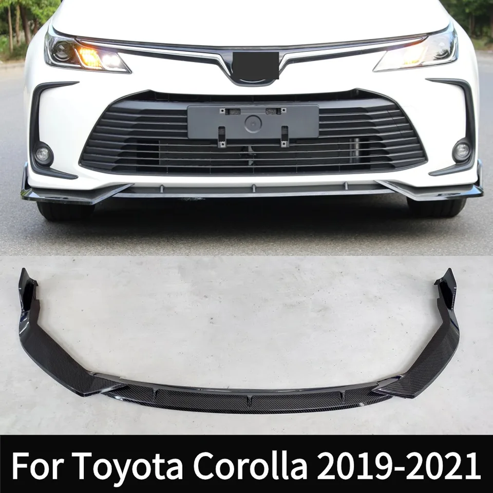 Automobilové príslušenstvo predný nárazník Spitler Splitter Difuser Difusable Body Kit Cover Cover stráž pre Toyota Corolla 2019 2020 2021