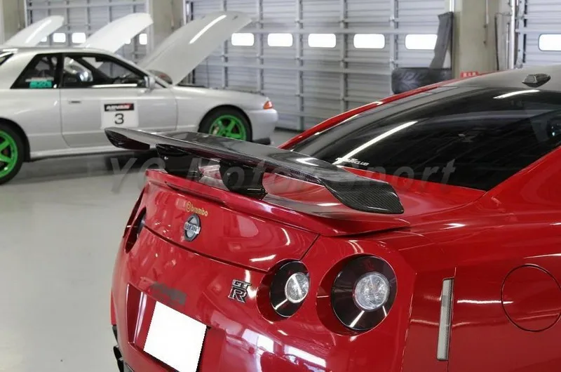 Automobilové príslušenstvo SPOiler kmeňa uhlíkových vlákien vhodné pre 2008-2014 R35 GTR vs Hyper úzky štýl zadného krídla so základňou 1520 mm