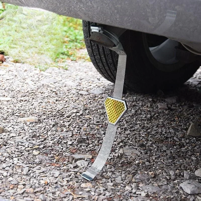 Automobilové príslušenstvo trojuholník proti statickému pásu Automatické výstražné reflexné prúžky Vozidlo Univerzálne dodáva kovový destatizačný pás