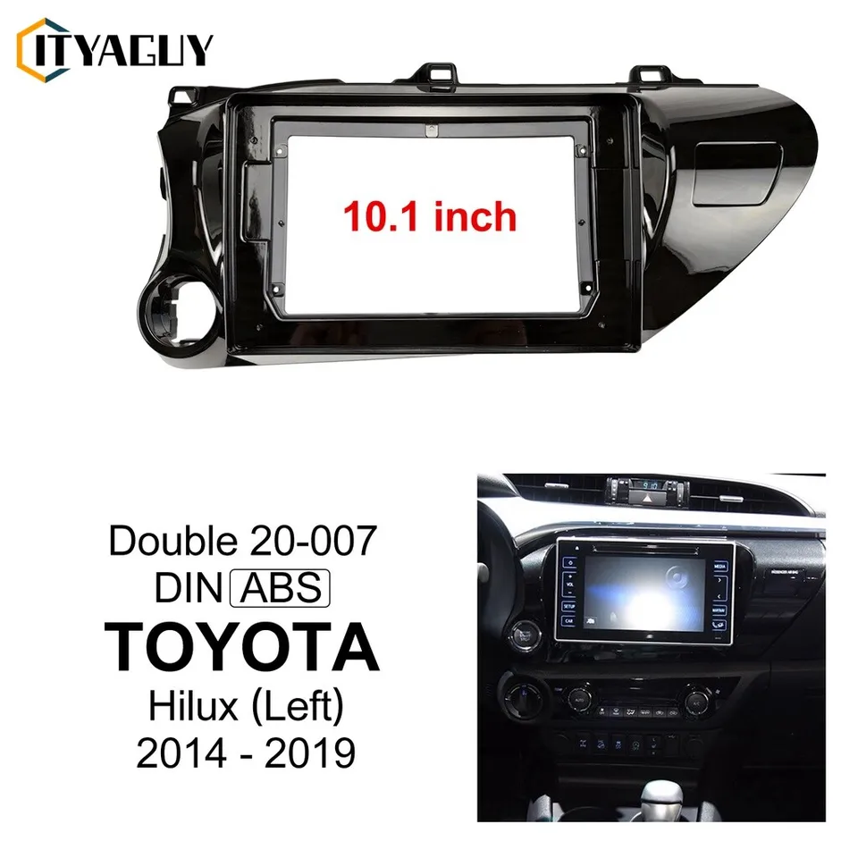 Automobilové rádio fascia na roky 2014-2019 Toyota Revo/ Hilux 10,1 palca rám Android 2Din MP5 Player Stereo Panel