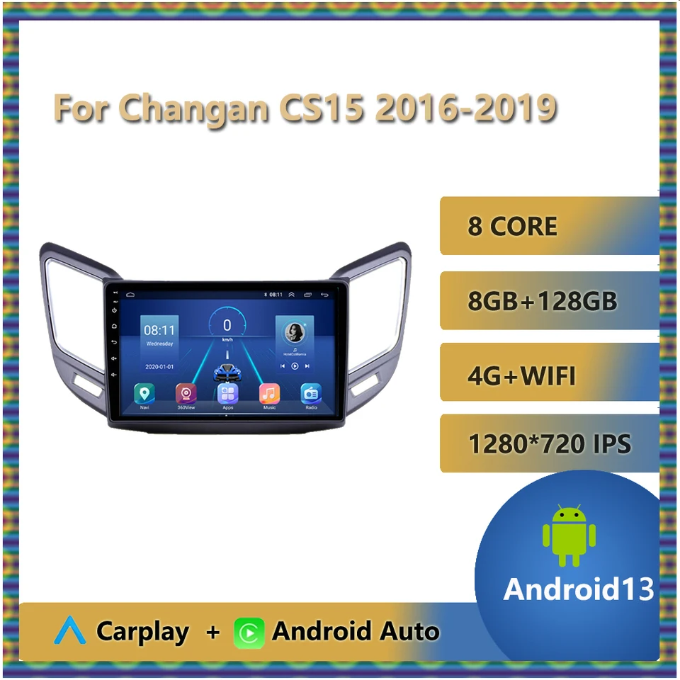 Automobilové rádio pre Changan CS15 Chana CS1 2016 2017 2018 2019 Android 13 multimediálny video prehrávač 2 DIN DVD Mirror Link Bluetooth USB