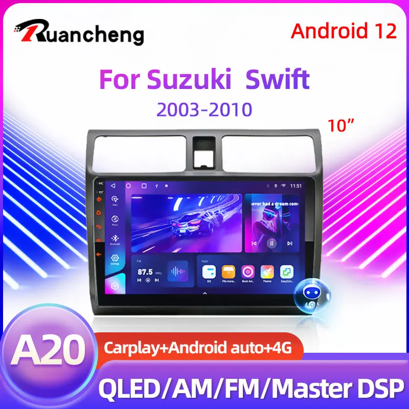 Automobilové rádio pre Suzuki Swift 2003 2004 2005 2006 2007 2008 2009 2010 Multimediálny hráč 4G FM Android 12 CarPlay Stereo GPS DVD