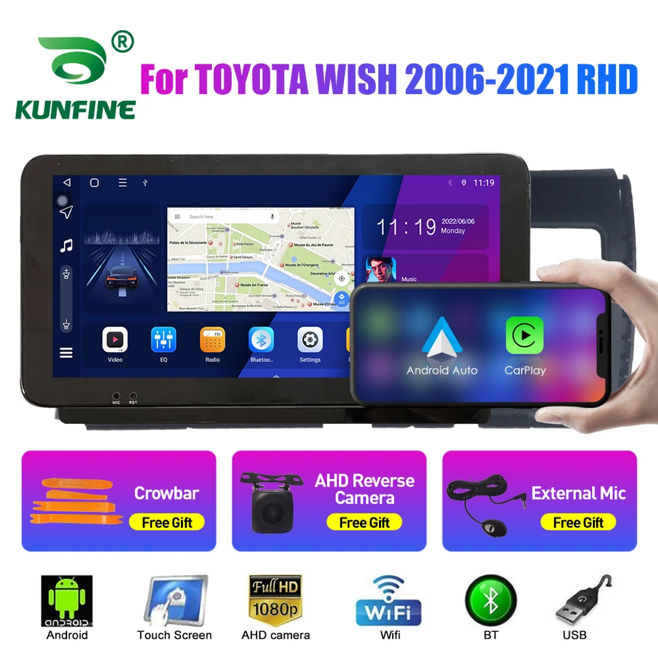 Automobilové rádio pre Toyota Wish 2006-2021 RHD 2Din Android Stereo DVD GPS navigačné video prehrávač Multimedia carplay Android auto bt w w