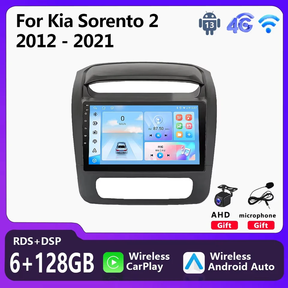 Automobilové rádiové multimediálne hráč pre Kia Sorento 2 II XM 2012 - 2021 Wireless CarPlay Android Auto 2 DIN Head Unit Navigation Stereo
