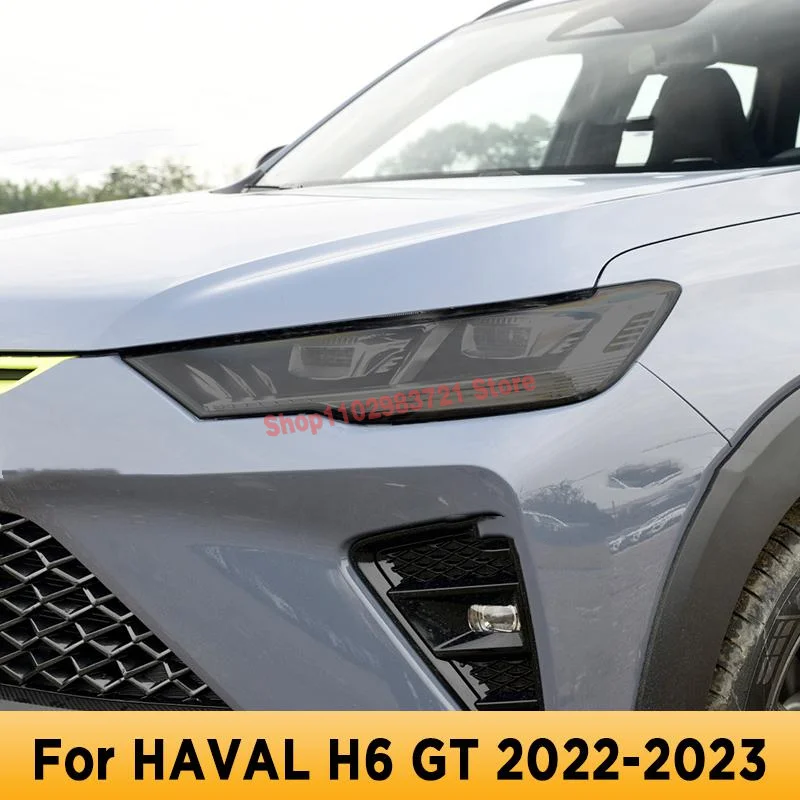 Automobilové svetlomet Tint Anti-Scratch Údeného čierneho ochranného filmu Self Geing TPU nálepky pre Haval H6 GT 2022 2023 príslušenstvo