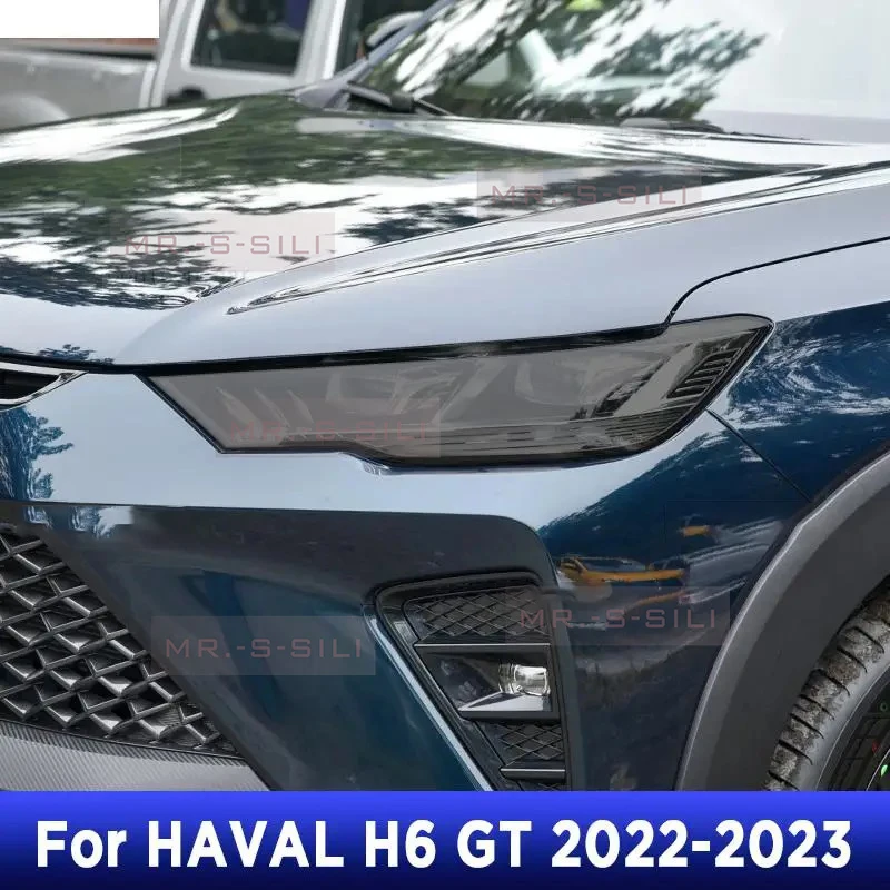 Automobilové svetlomet Tint Anti-Scratch Údeného čierneho ochranného filmu Self Geing TPU nálepky pre Haval H6 GT 2022 2023 príslušenstvo