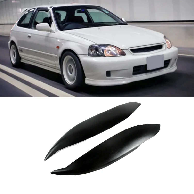 Automobilové svetlomety obočia obočie Tink Tink Cover Cover Sticker Oprava auta Styling pre Honda Civic Ek9 1999-2000 Výmena dielov živice na živicu