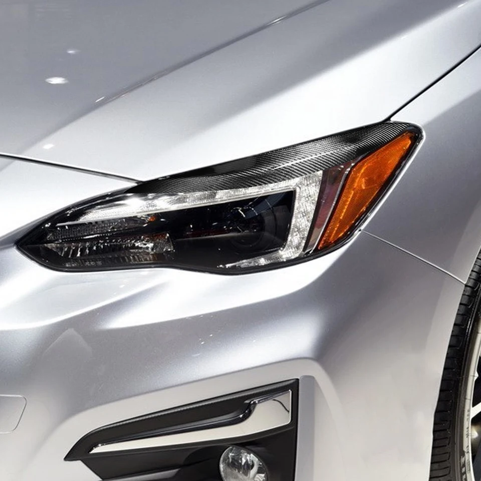 Automobilové svetlomety obočia s očami nálepky na krytie TRIST pre Subaru Impreza 2015 2016 2017 2018 2018 2019 Skutočné uhlíkové vlákno