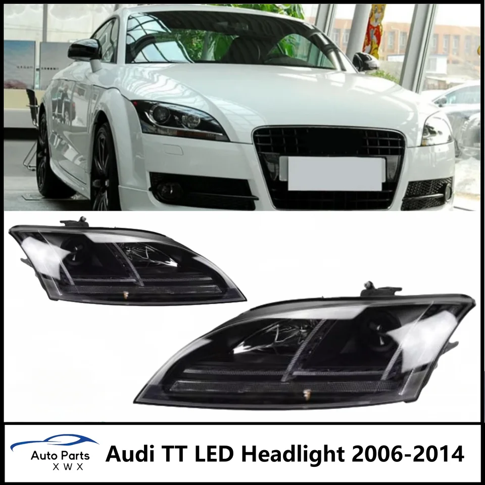 Automobilové svetlomety pre Audi TT LED svetlomet 2006-2014 TTRS HEAD LAMP LAMP DRL H7 SIGNAL PROJECTOR Automobilové príslušenstvo