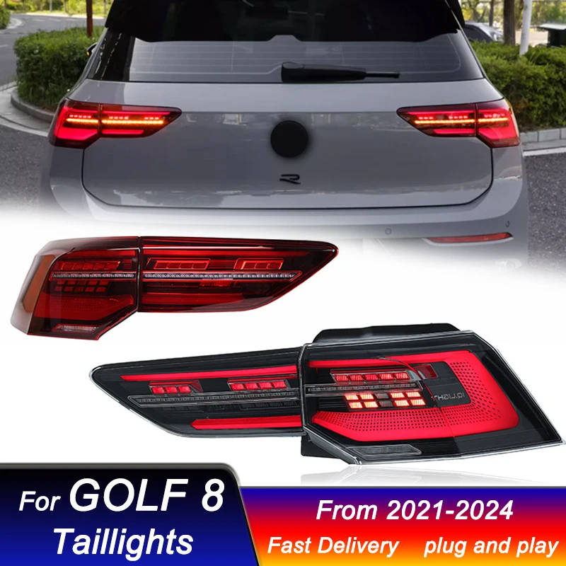 Automobilové svetlá pre VW Golf 8 MK8 2021-2023 Modernica LED IQ BRZDE RADE TACH TACH LAMP