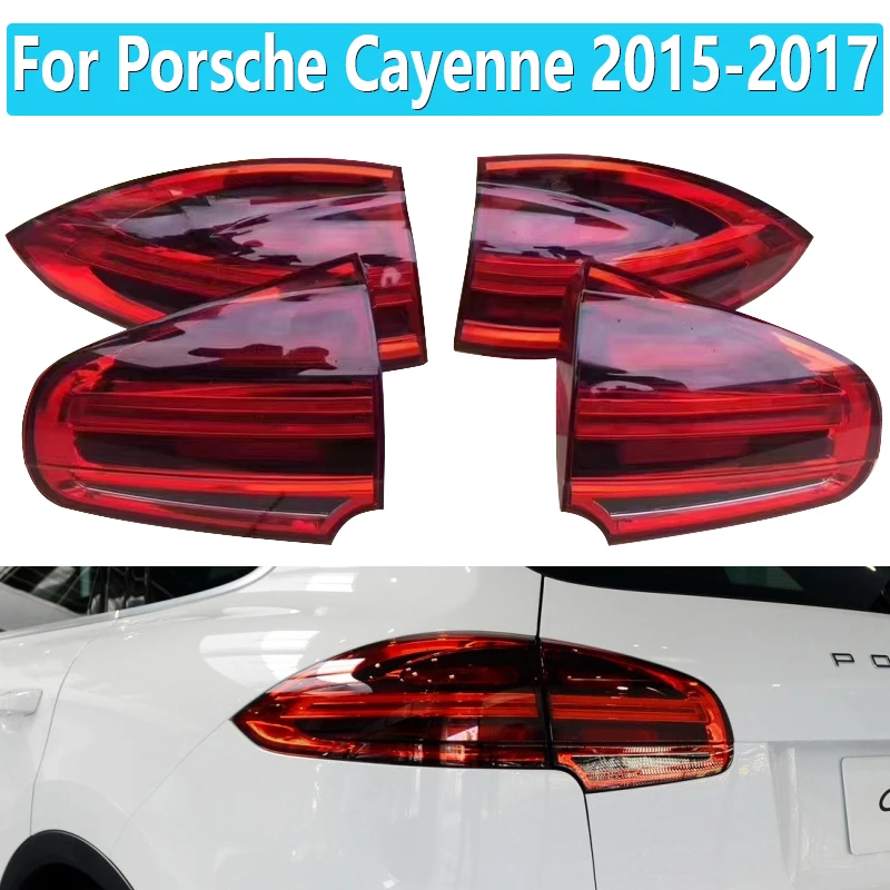 Automobilové zadné chvostové svetlo pre Porsche Cayenne 2015 2016 2017 Varovanie Brzdovej lampy Výstraha Turn 7p5945308 7P5945208 7P5945207