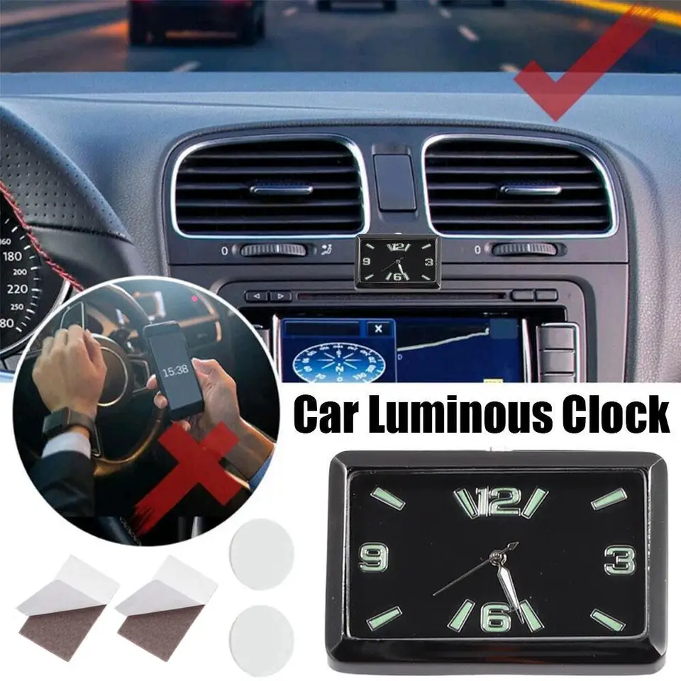Automobilový automobil Interný Stick-on Mini Digital Fashion Watch Auto Quartz Clock Watch Ozdoby