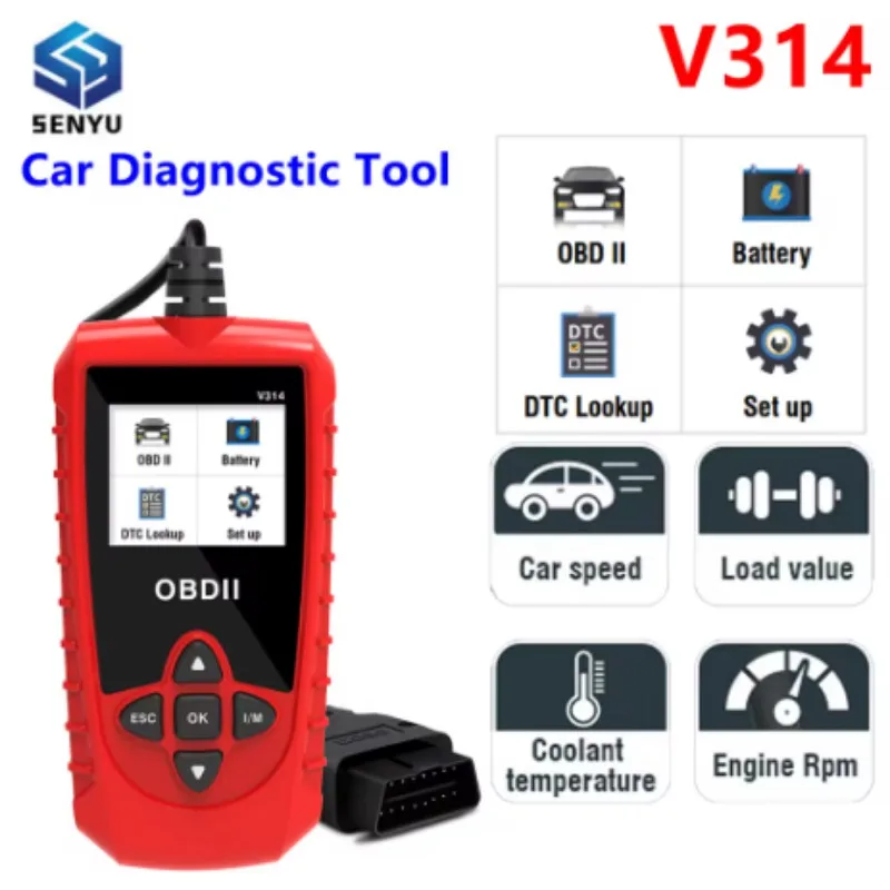 Automobilový automobil OBD2, čítačka kódu, diagnostický nástroj na poruchu vozidla, diagnostické nástroje pre protokol OBDII, automatické vozidlá