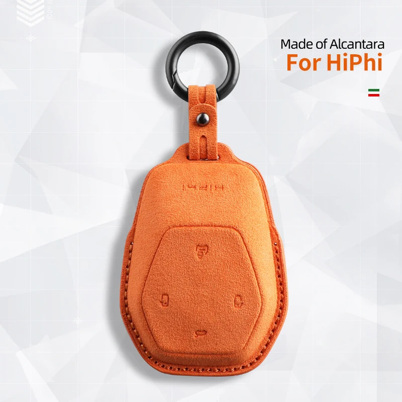 Automobilový inteligentný diaľkový obal na diaľkové puzdro Alcantara Suede Shell pre Hiphi y 2023 Hiphi Z Keychain Accessories