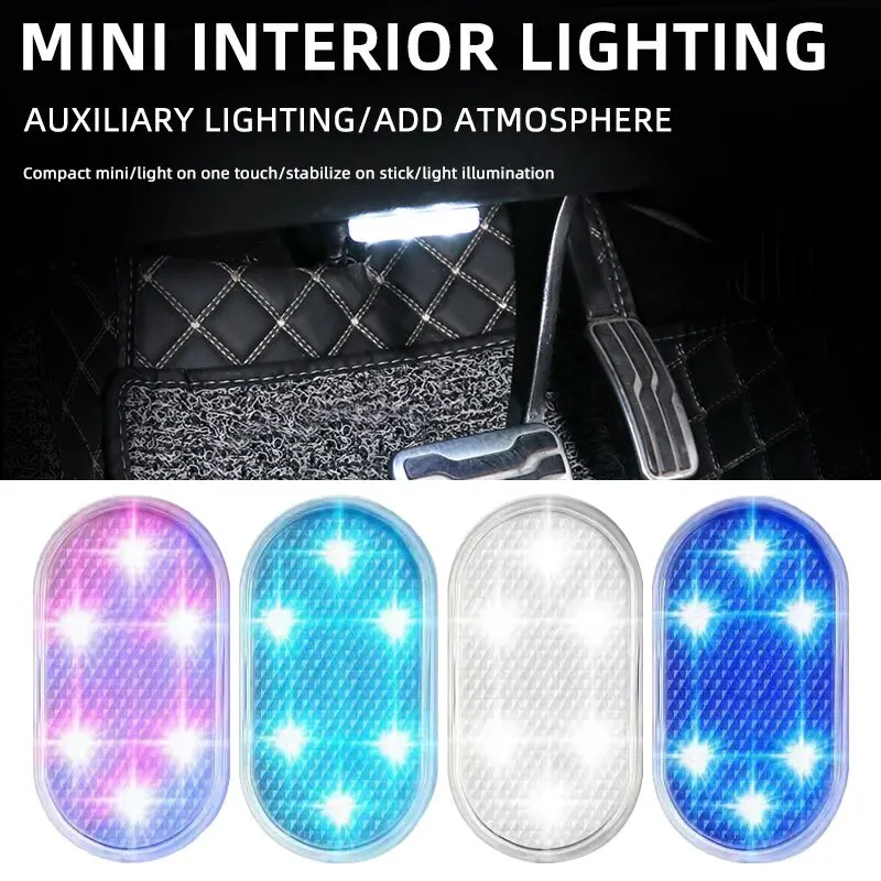 Automobilový interiér Dome Light Fing dotykový senzor mini LED čítanie lampa Strecha Magnety USB nabíjanie Atmosféra žiarovka