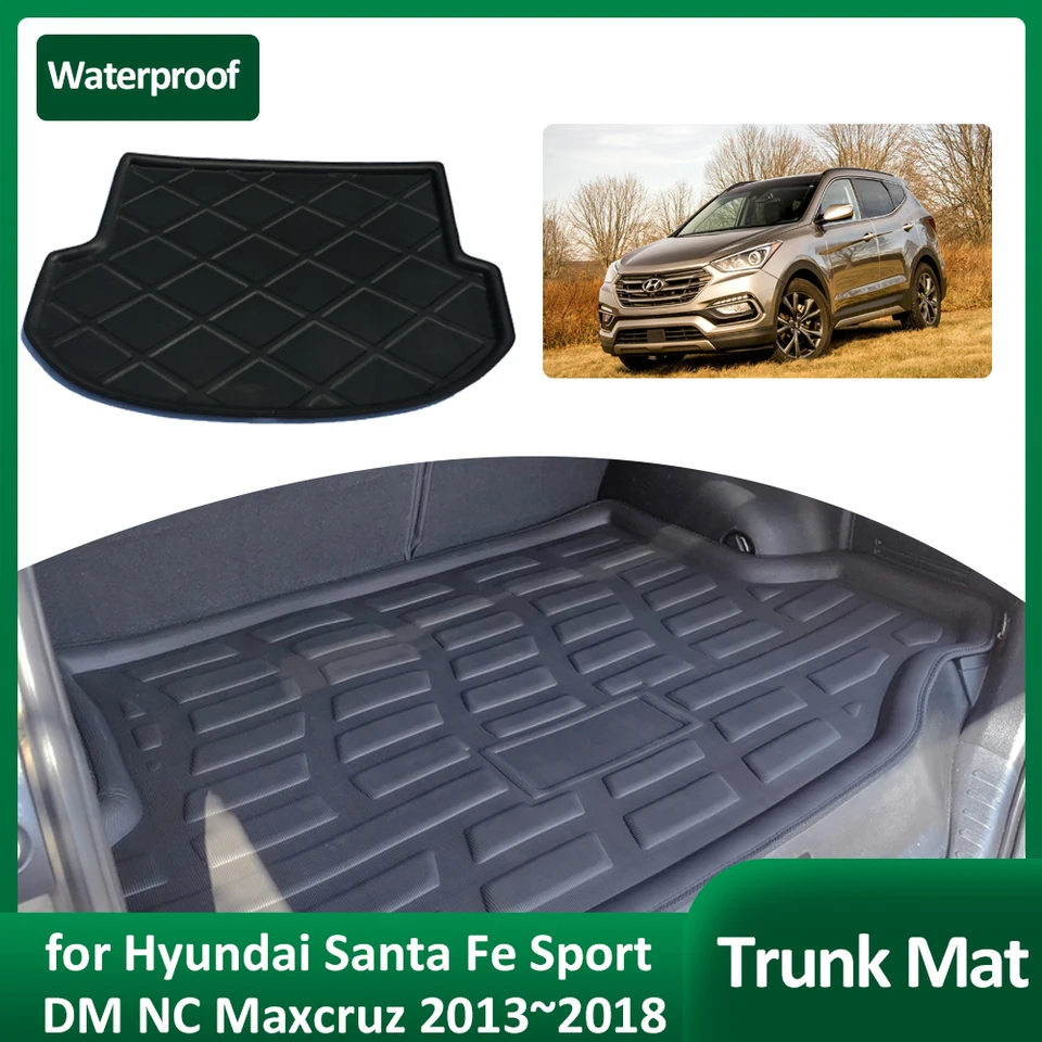 Automobilový kmeň rohož pre Hyundai Grand Santa Fe NC MaxCruz XL 2013 ~ 2020 Vodotesná batožina nákladný podložný podšívka kryt Custom Accessorie