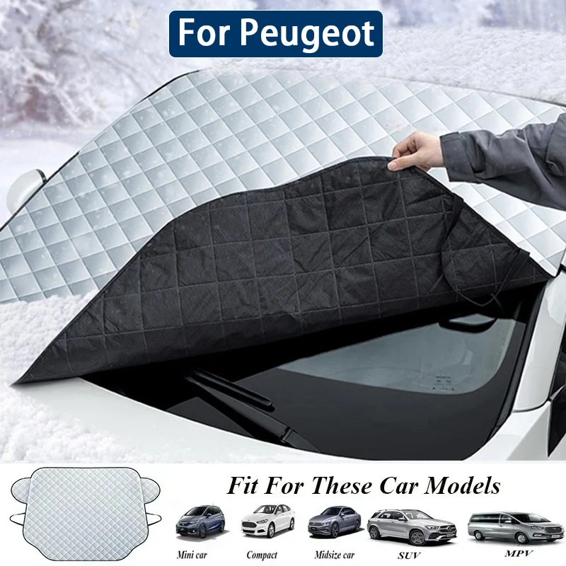 Automobilový kryt Sunshade Snow Shield Cover pre Peugeot 2008 3008 4008 5008 308 408 508 Citroen C1 C2 C4 C6 C6 C3-XR Picasso Grand Grand