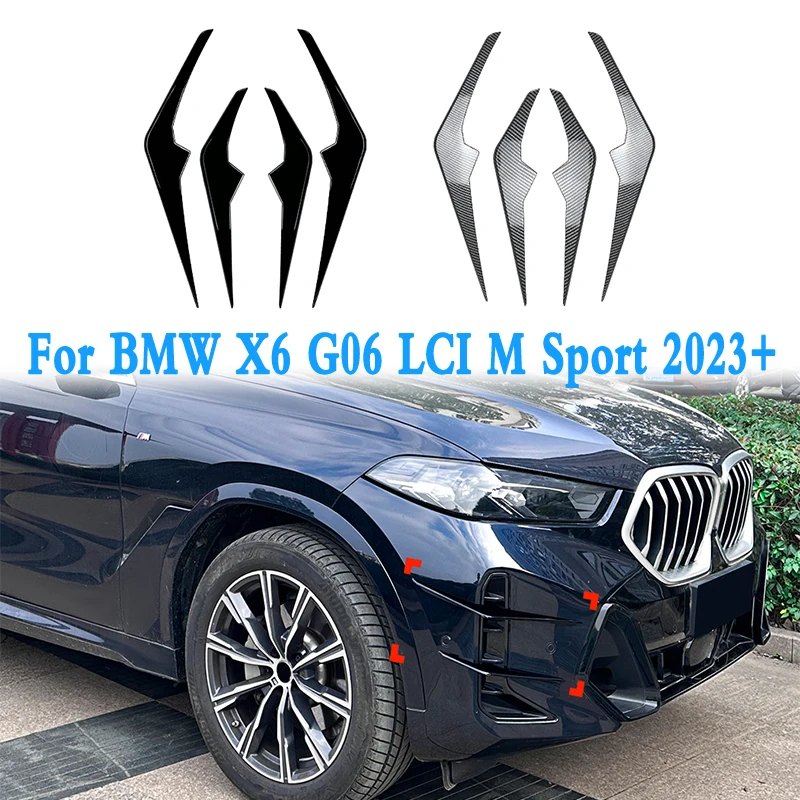 Automobilový nárazník kryt vetra noža FOG LAMP LAMP TRIM BLADE Svetlo Automatické príslušenstvo pre BMW X6 G06 LCI M Sport 2023+
