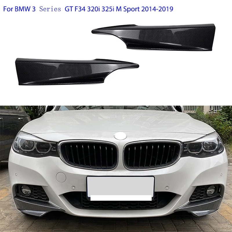 Automobilový nárazník na nárazníky SPOILER Cover FOG LAMP Splitter Canards STRECERS pre BMW 3 Series GT F34 320I 325I M Sport 2014 ~ 2019