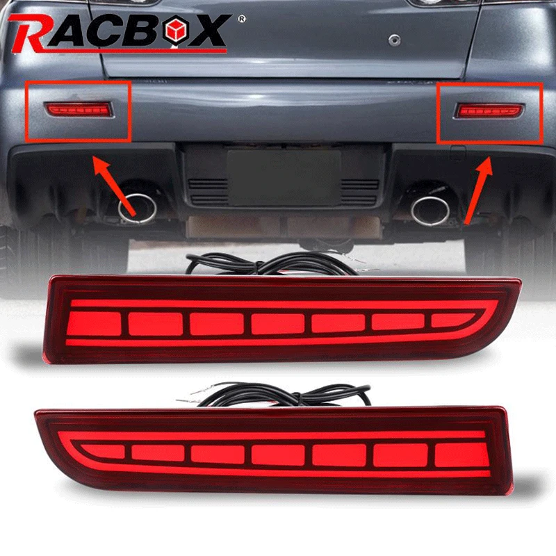 Automobilový nárazník reflektor Tail Brzdenie pre Mitsubishi Lancer Evo Evolution x 2008 ~ 2017 Outlander 2011 2012 LED hmlová lampa LED