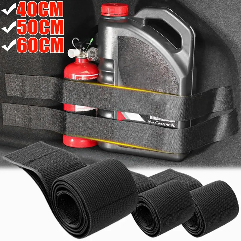 Automobilový organizátor elastický upevňovací remeň Storage Bag Tapes Hasiaci prístroj na opasok Automatické interiérové ​​príslušenstvo 40-80 cm