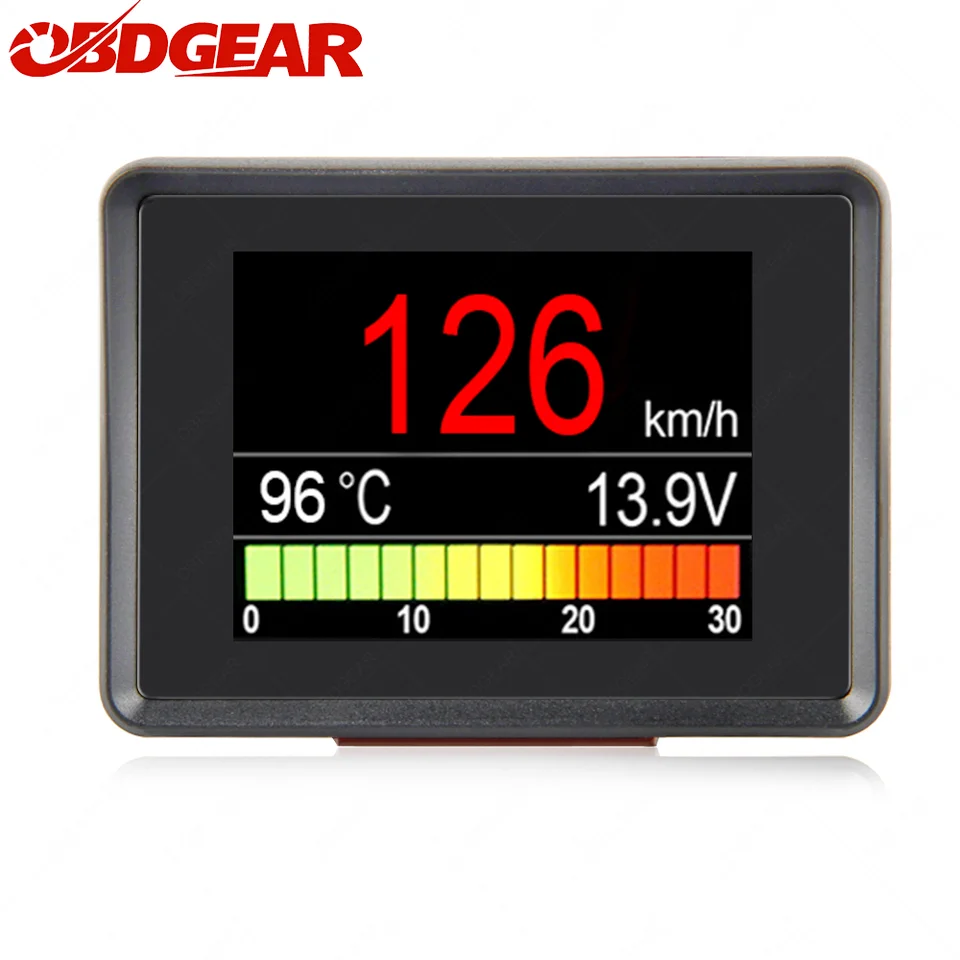 Automobilový palubný počítač A203 CAR Digital OBD 2 počítač displeja Schadometra spotreby paliva Meter teplota OBD2 Gauge