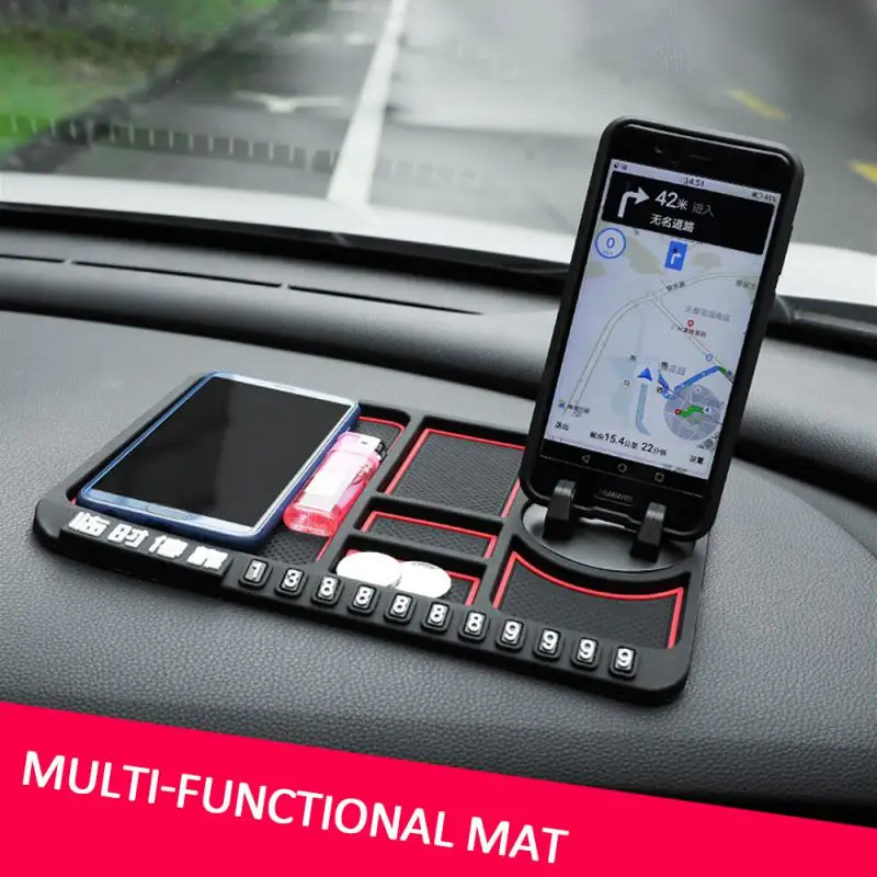 Automobilový panel anti-sklz mat car silikónové parkovacie karty proti sklzu navigačný rám mobilného telefónu držiak GPS GPS