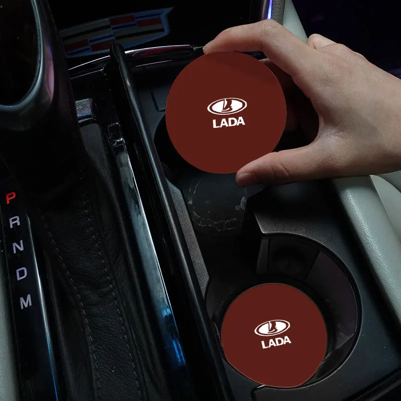 Automobilový pohár podložky v podložke automobilový cistern Storage rohož pre Lada Vesta granda kalina navy