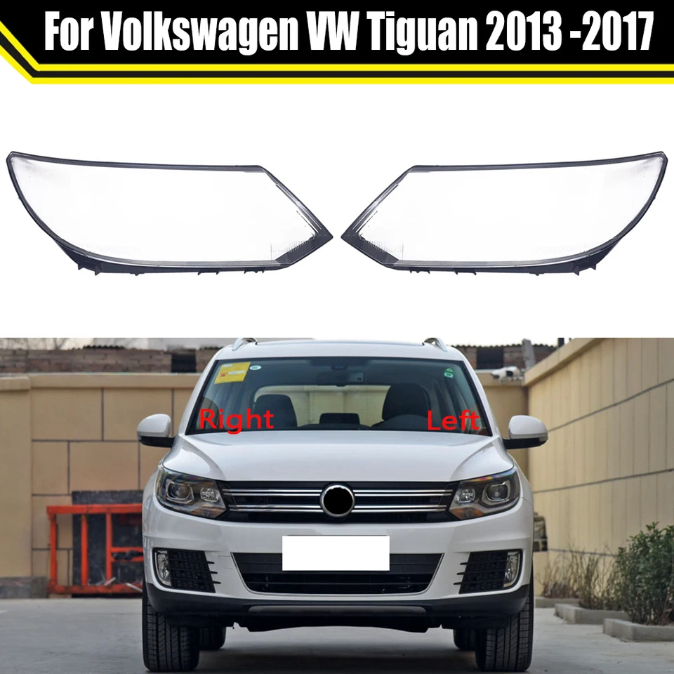Automobilový predný svetlomet Svetlo sklenený sklenený puzdro lampa lampa automatického krytu pre Volkswagen VW Tiguan 2013 2014 2015 2016 2016 2017