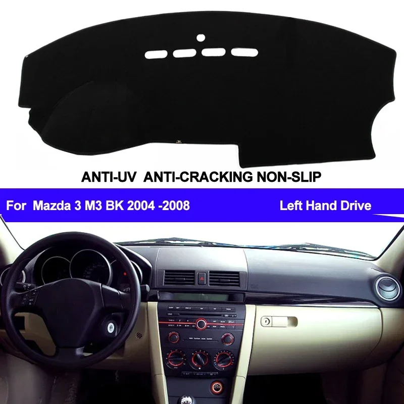 Automobilový prístroj Dash Dash Mat Dash Dashmat Anti-UV pre Mazda 3 Mazda3 M3 BK 2004 2005 2006 2007 2008