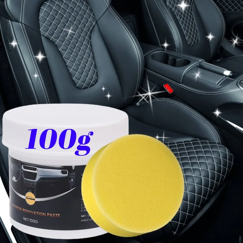 Automobilový renovácia Coating Pasta Leštiaca koža na leštenie Restorer Dashboard Sedadla Čistenie Krém Auto interiérové ​​príslušenstvo