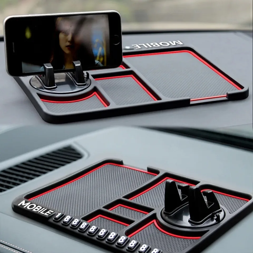 Automobilový rotačný telefón s rotačným držiakom GPS navigačný úložný priestor s parkovacím číslom CARD CARD CART